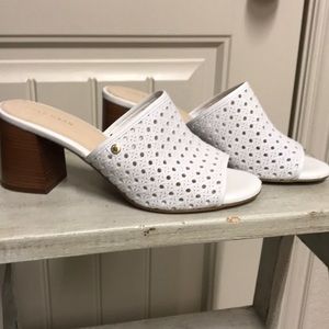 Cole Haan white leather mules size 6 Euc